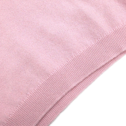 Chanel Set Cardigan Short Sleeve Top Pink