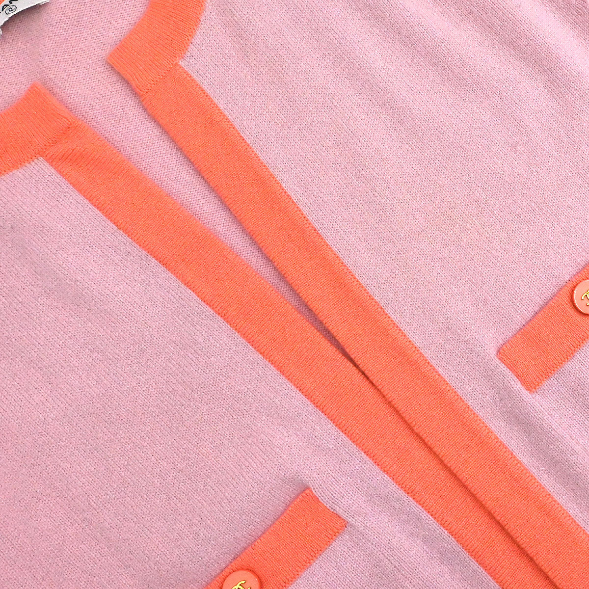 Chanel Set Cardigan Short Sleeve Top Pink