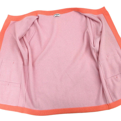 Chanel Set Cardigan Short Sleeve Top Pink