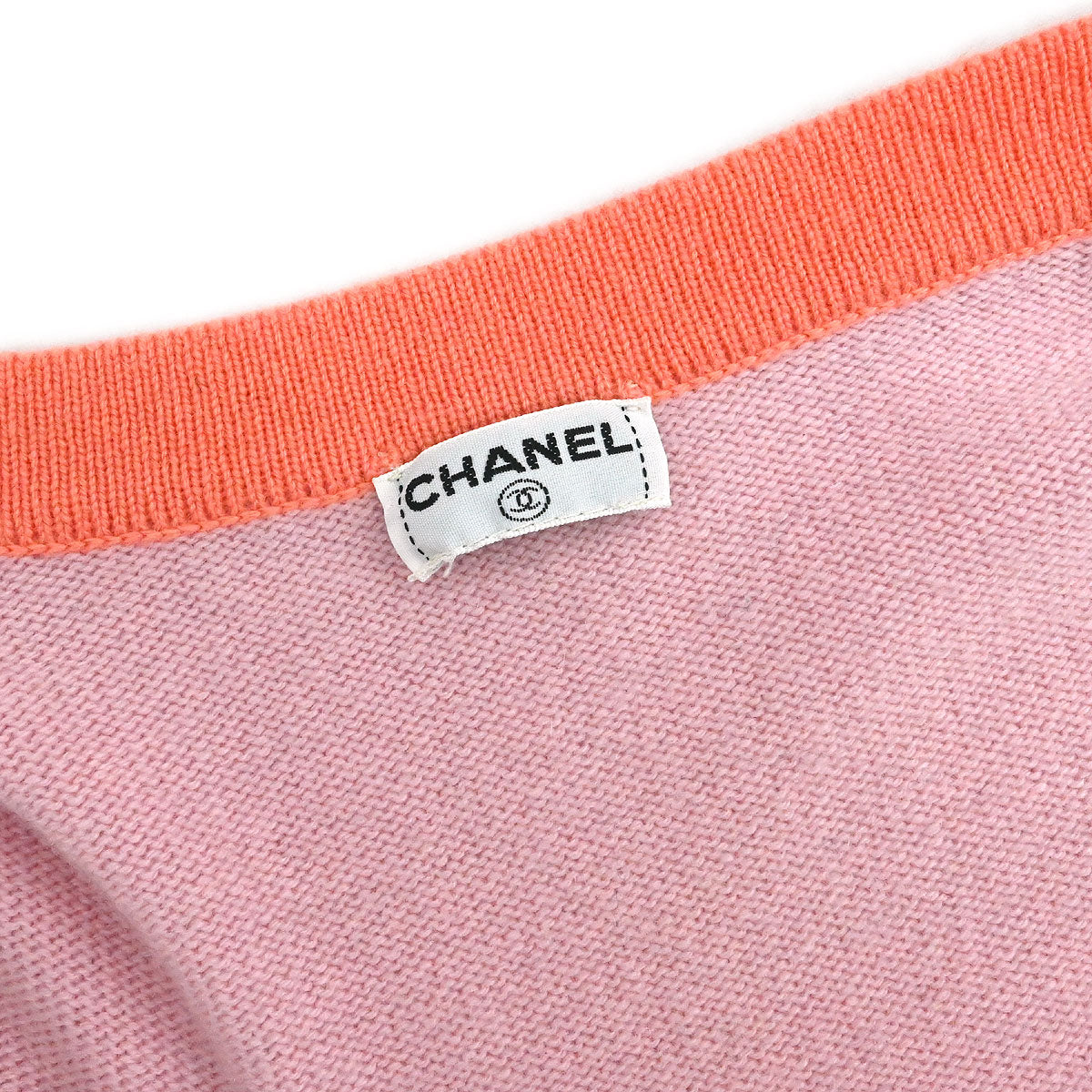 Chanel Set Cardigan Short Sleeve Top Pink