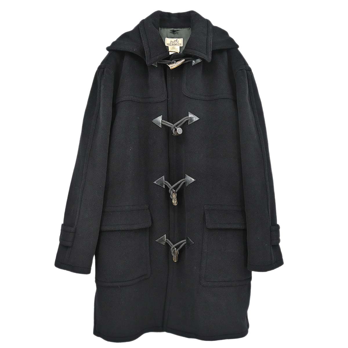 Hermes Duffle Coat Black #52