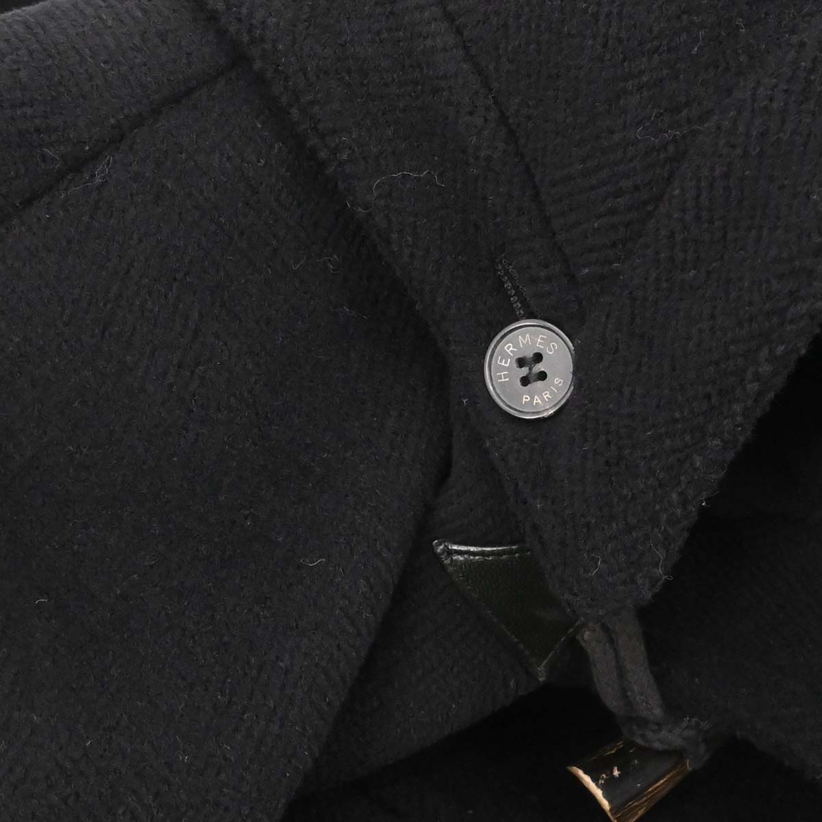 Hermes Duffle Coat Black #52