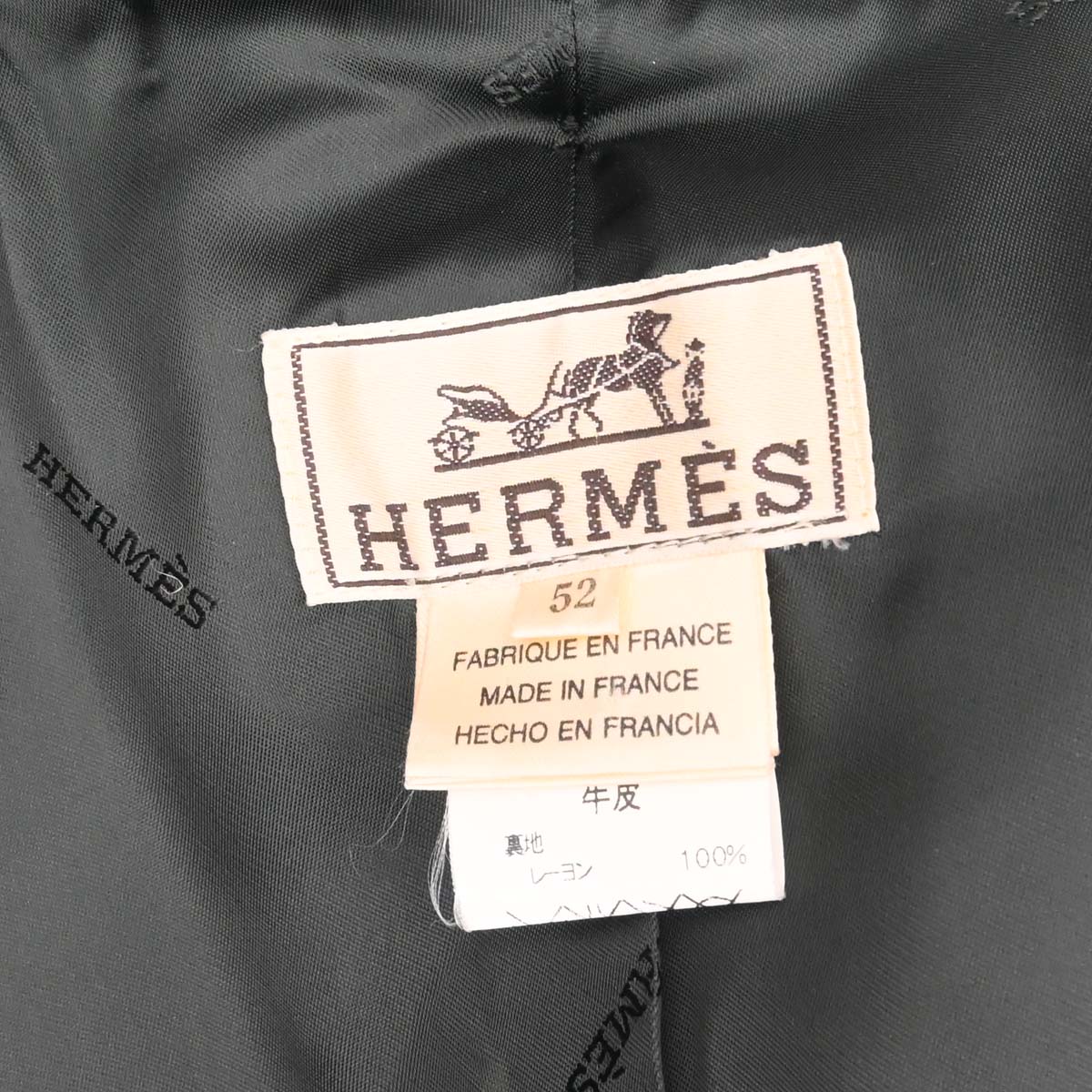 Hermes Duffle Coat Black #52