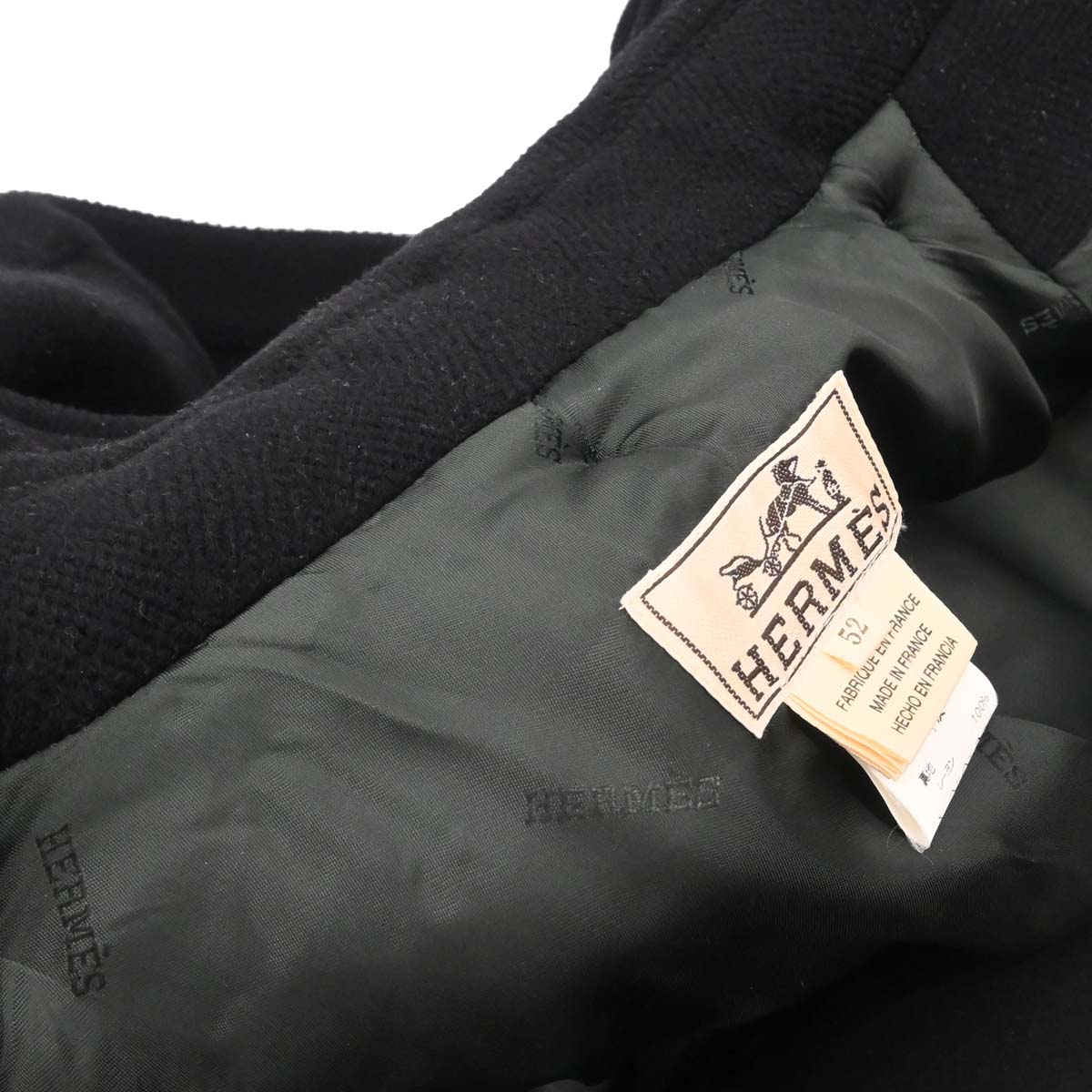 Hermes Duffle Coat Black #52