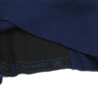Chanel 2004 Sport Line Sweater Knit Top Black Navy #42