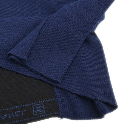 Chanel 2004 Sport Line Sweater Knit Top Black Navy #42
