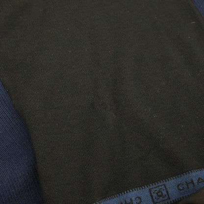 Chanel 2004 Sport Line Sweater Knit Top Black Navy #42