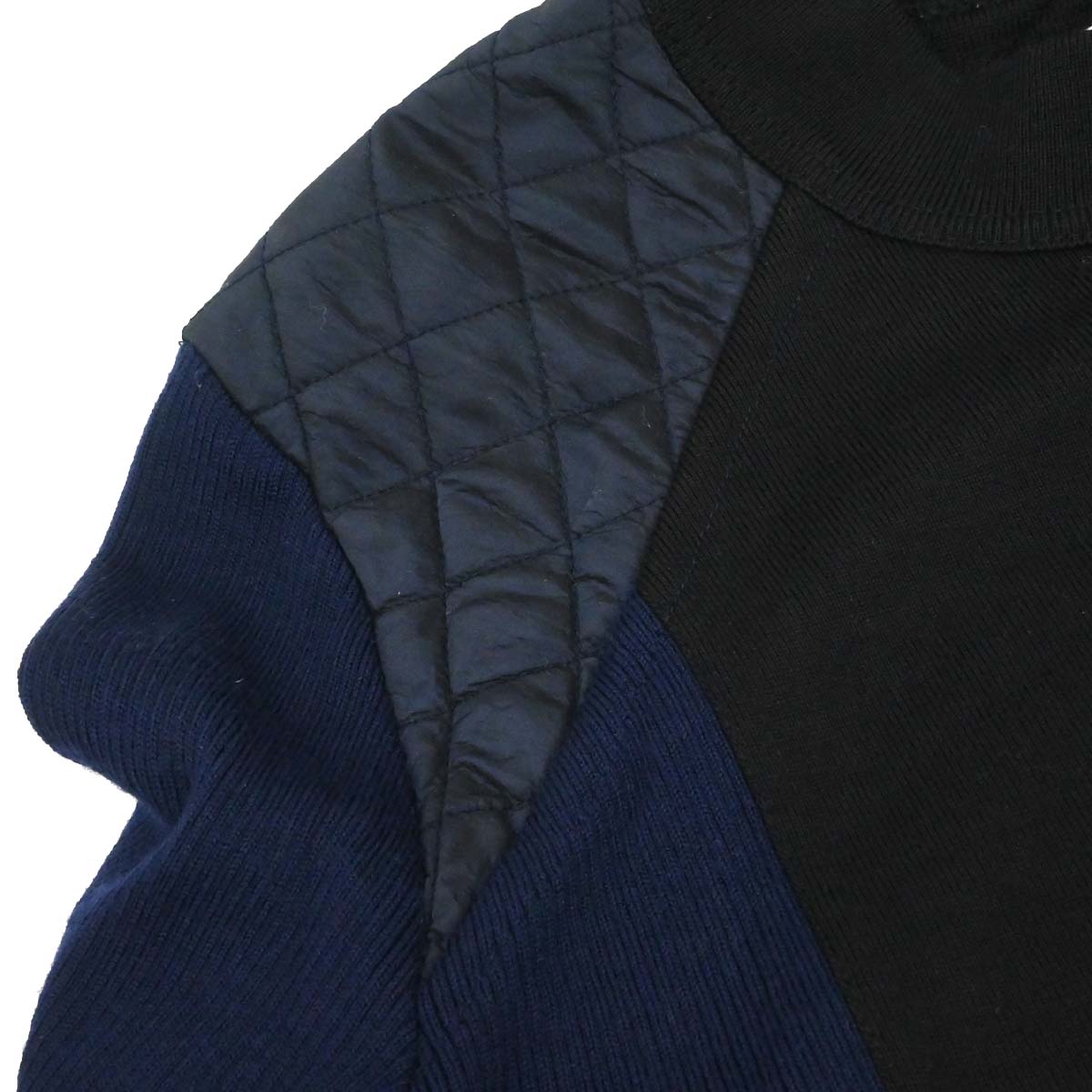 Chanel 2004 Sport Line Sweater Knit Top Black Navy #42