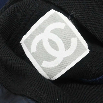 Chanel 2004 Sport Line Sweater Knit Top Black Navy #42