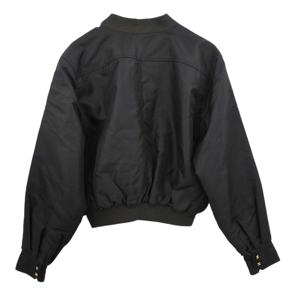 Chanel Zip Up Jacket Black