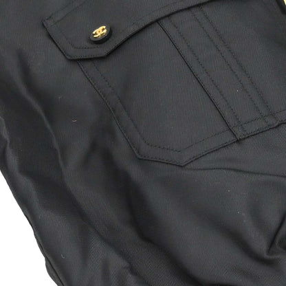 Chanel Zip Up Jacket Black