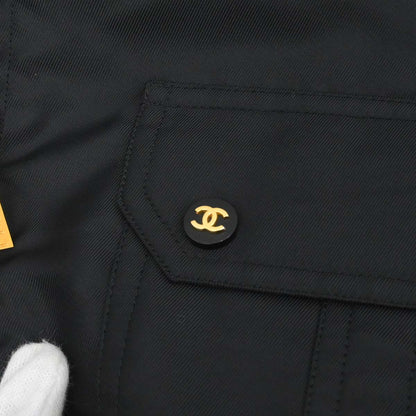 Chanel Zip Up Jacket Black