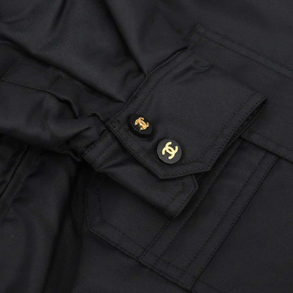 Chanel Zip Up Jacket Black