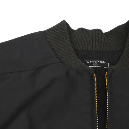 Chanel Zip Up Jacket Black