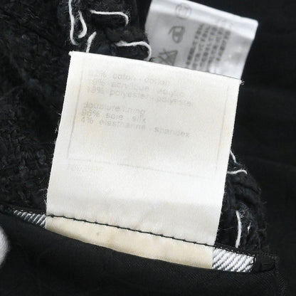 Chanel 2007 Single Breasted Collarless Jacket Black #36