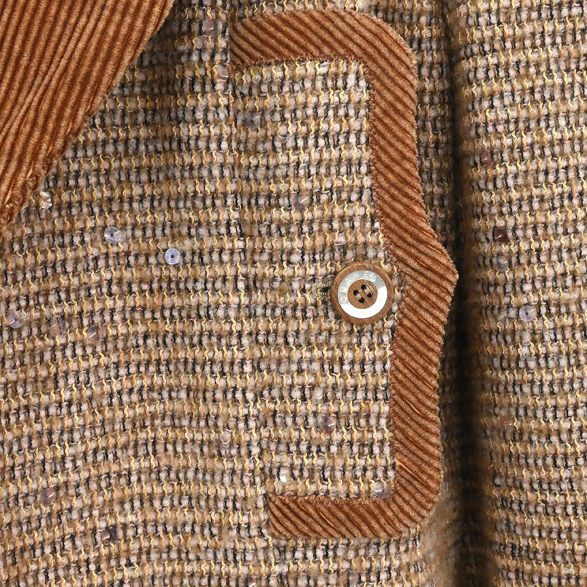 Chanel 2003 Jacket Coat Tweed Brown #44