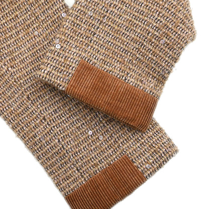 Chanel 2003 Jacket Coat Tweed Brown #44