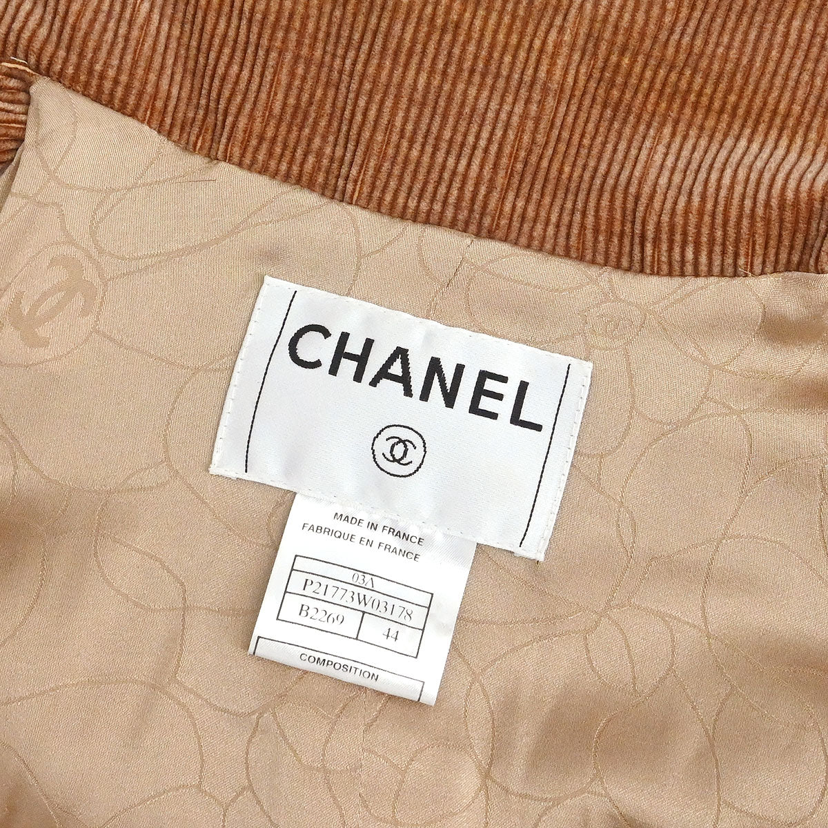 Chanel 2003 Jacket Coat Tweed Brown #44