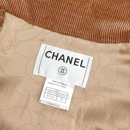 Chanel 2003 Jacket Coat Tweed Brown #44