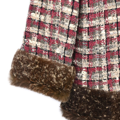 Chanel 2005 Setup Suit Jacket Skirt Tweed Brown #36