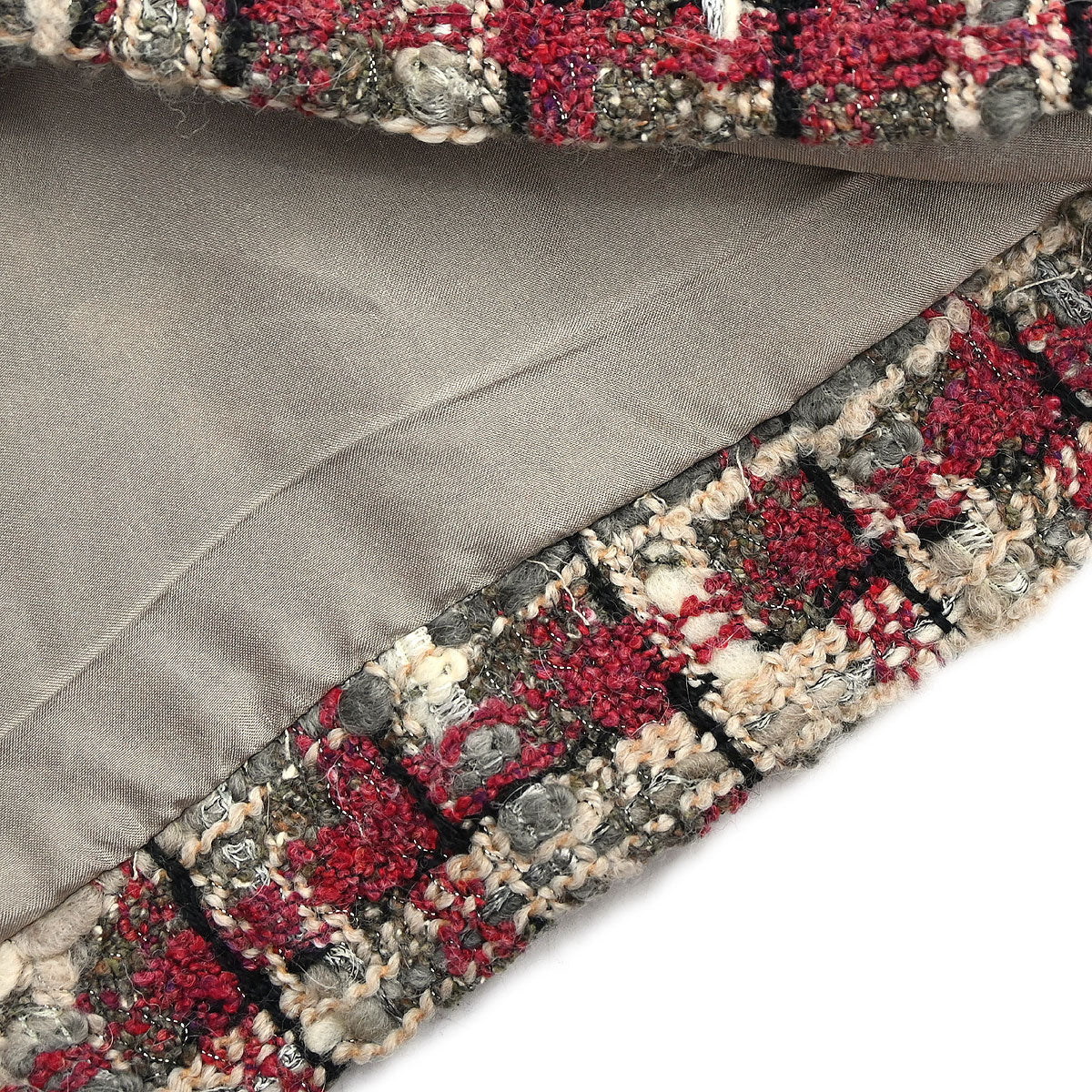 Chanel 2005 Setup Suit Jacket Skirt Tweed Brown #36