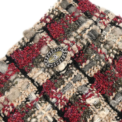 Chanel 2005 Setup Suit Jacket Skirt Tweed Brown #36