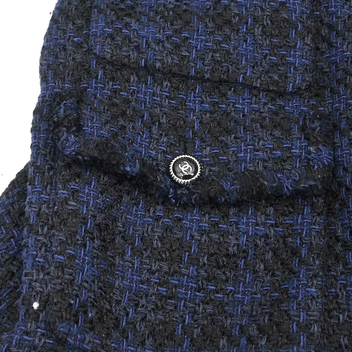 Chanel 2007 Setup Suit Jacket Skirt Navy #38