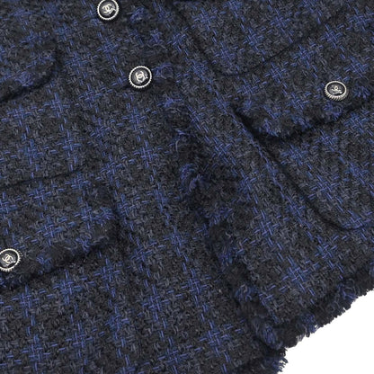 Chanel 2007 Setup Suit Jacket Skirt Navy #38