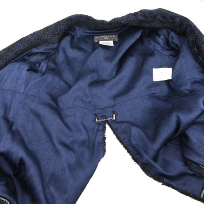 Chanel 2007 Setup Suit Jacket Skirt Navy #38