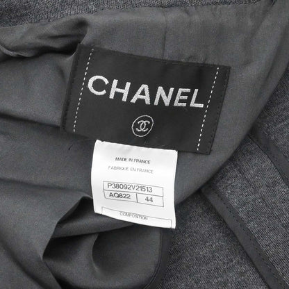 Chanel 2010 Single Breasted Jacket Gray #44