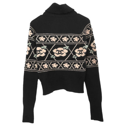 Chanel 1995 Sweater Knit Top Black #38