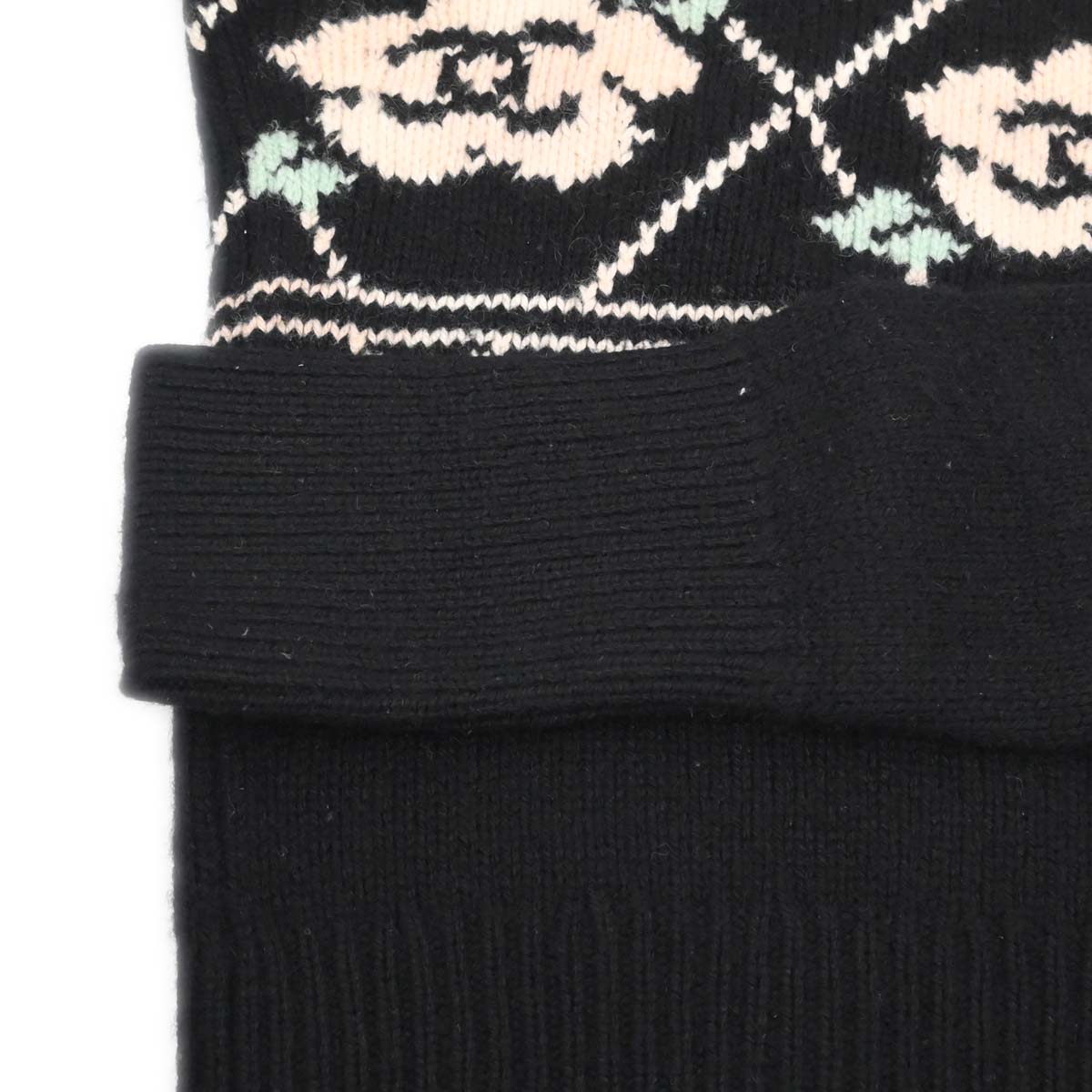 Chanel 1995 Sweater Knit Top Black #38