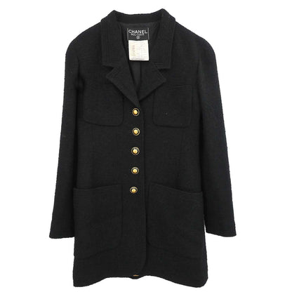 Chanel Single Breasted Jacket Black #38