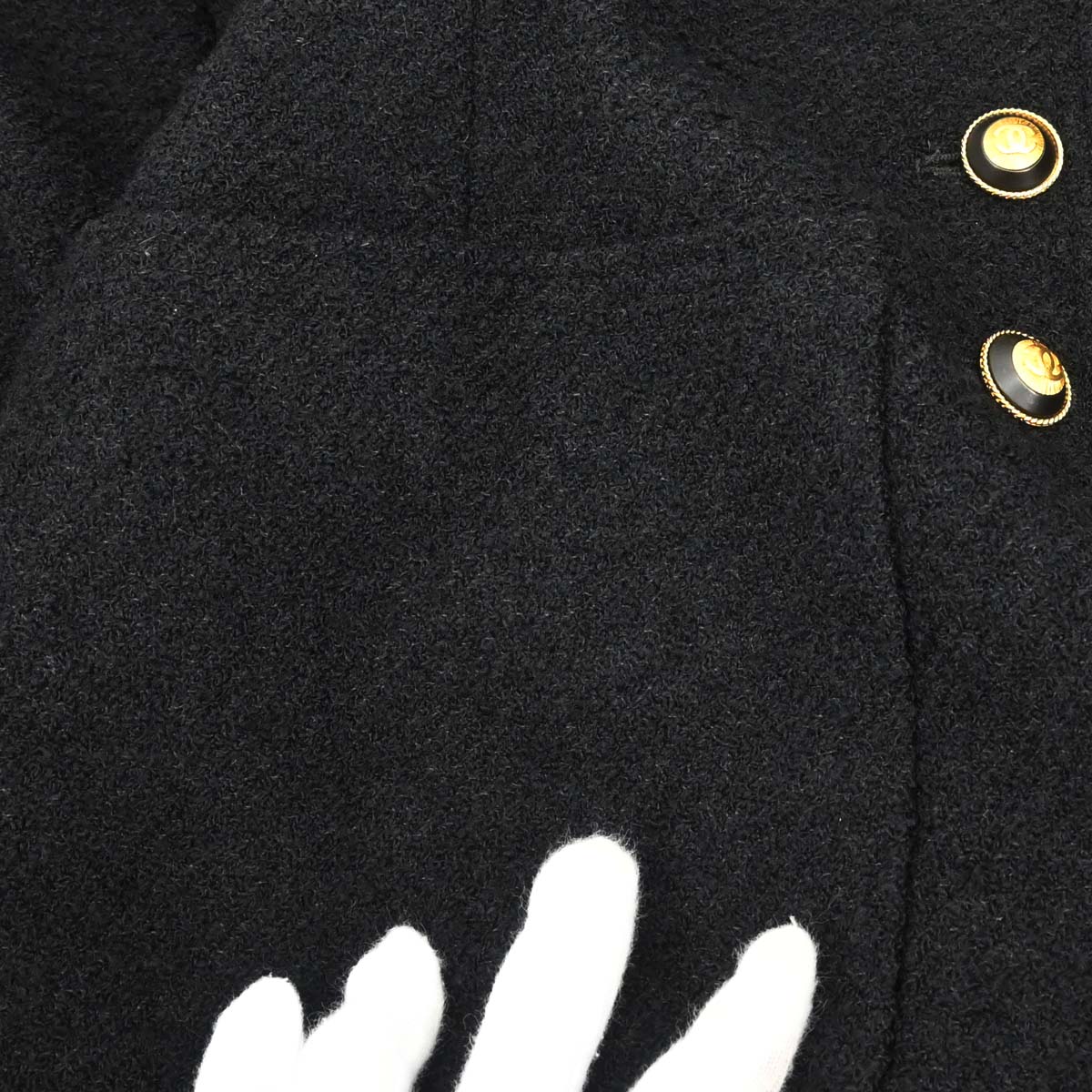 Chanel Single Breasted Jacket Black #38