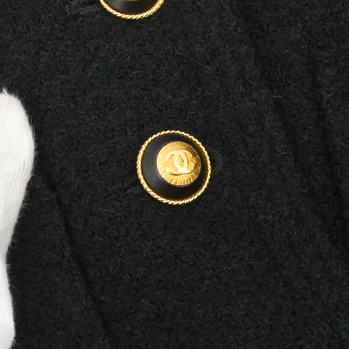 Chanel Single Breasted Jacket Black #38