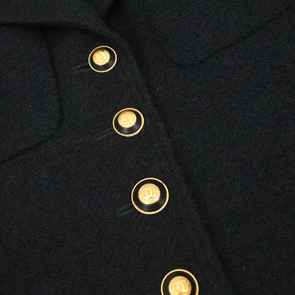 Chanel Single Breasted Jacket Black #38