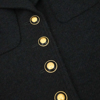 Chanel Single Breasted Jacket Black #38