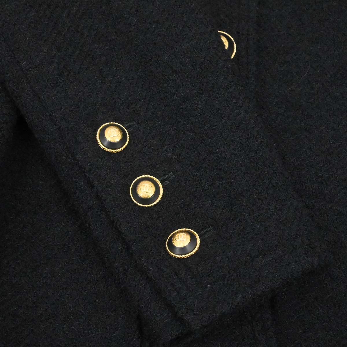 Chanel Single Breasted Jacket Black #38