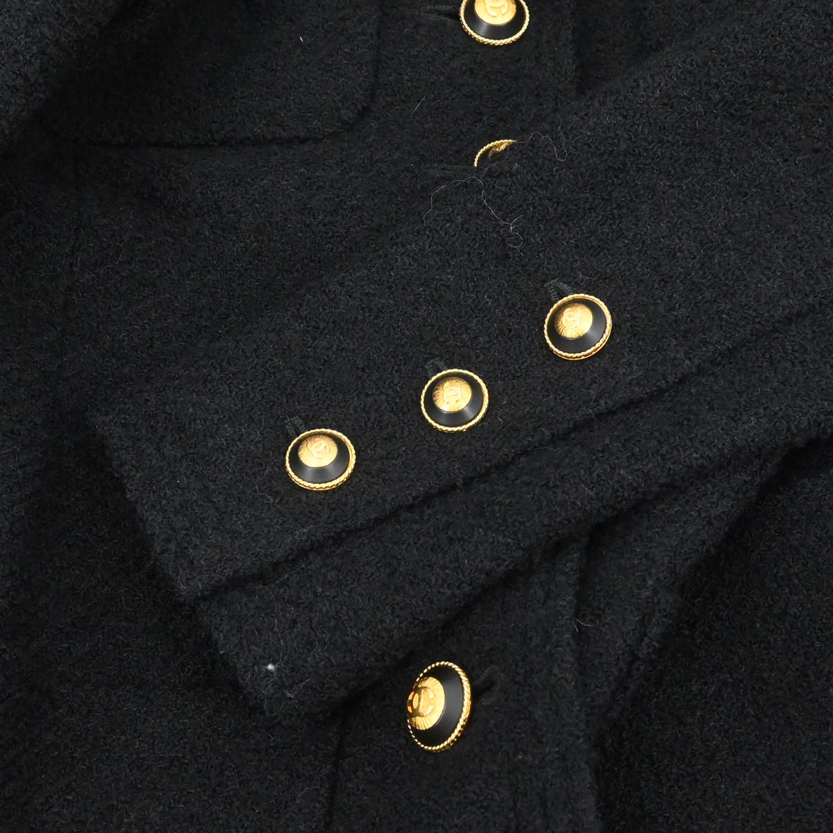 Chanel Single Breasted Jacket Black #38