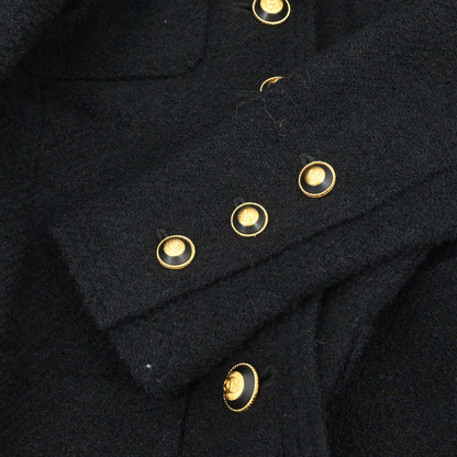 Chanel Single Breasted Jacket Black #38