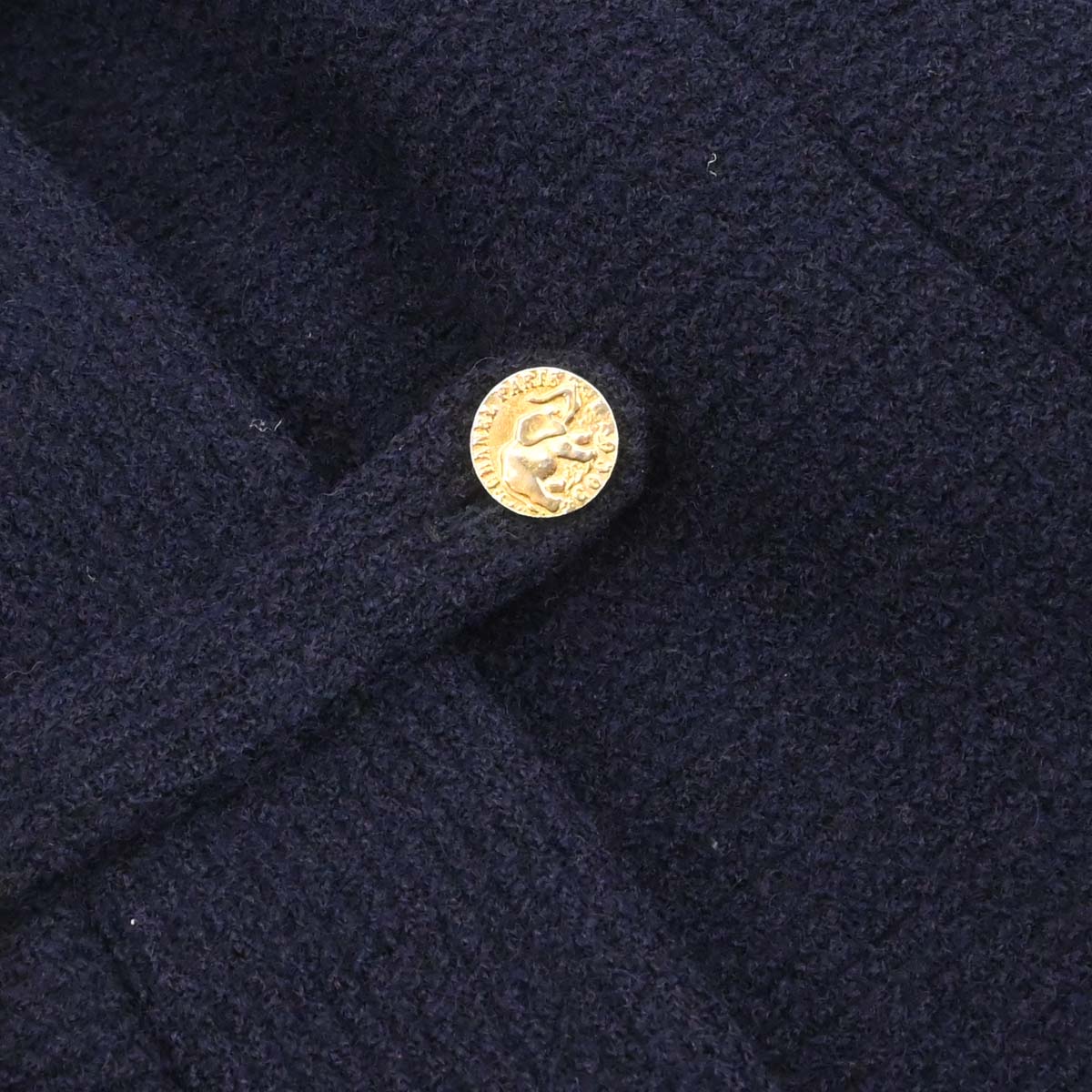 Chanel Double Breasted Jacket Navy