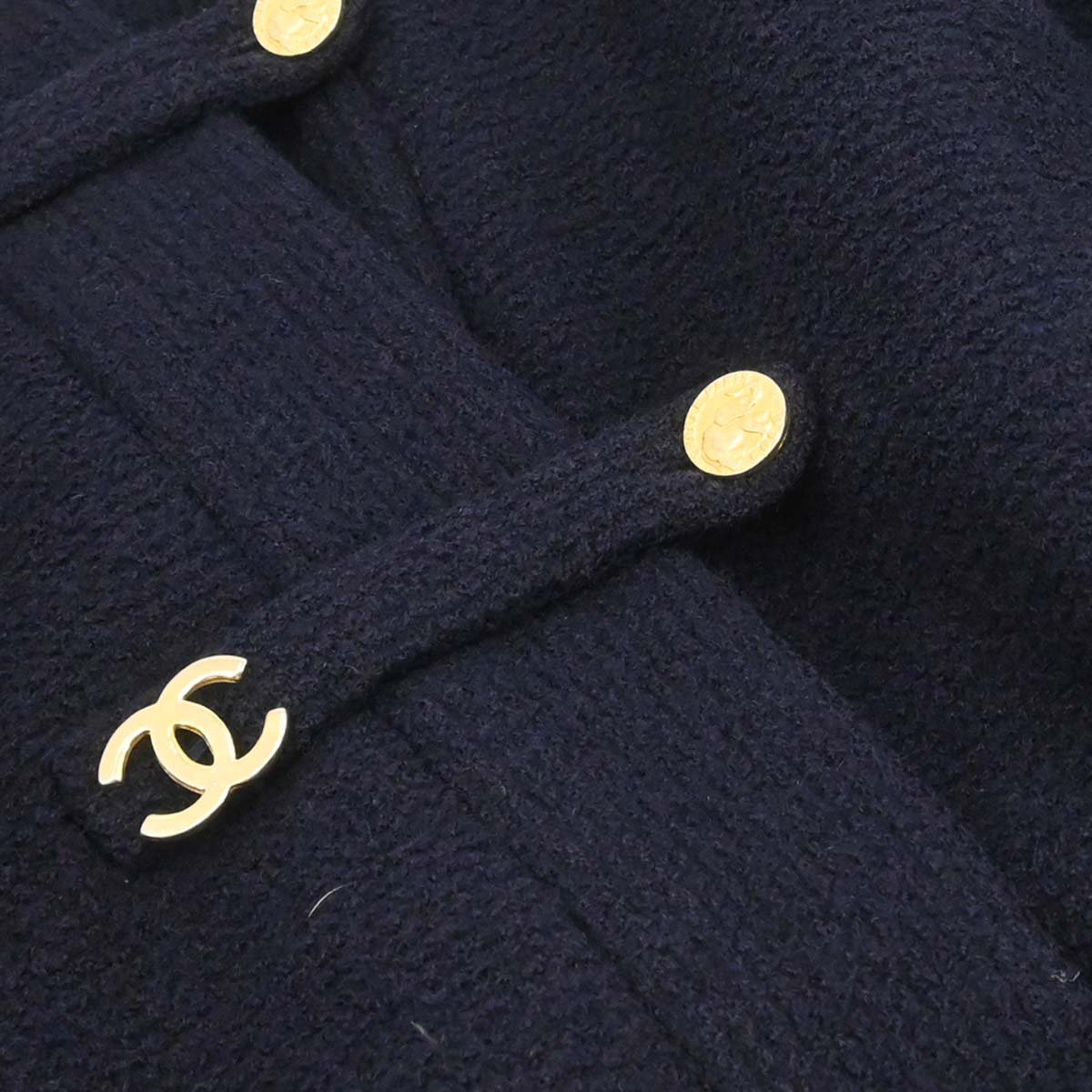 Chanel Double Breasted Jacket Navy