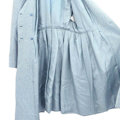 Chanel 1996 Tweed Coat Light Blue #42