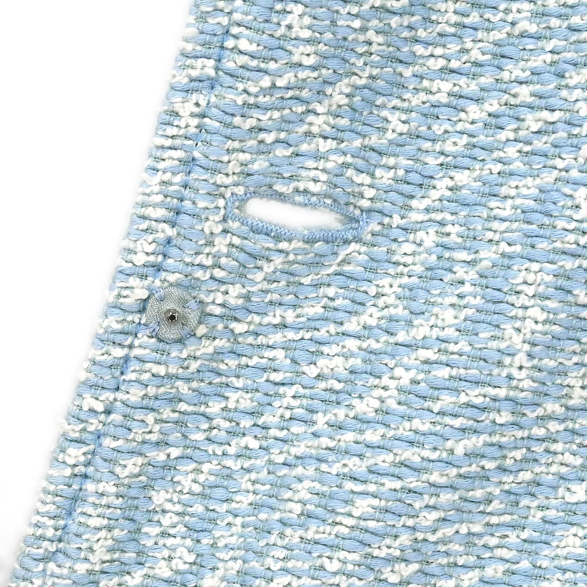 Chanel 1996 Tweed Coat Light Blue #42