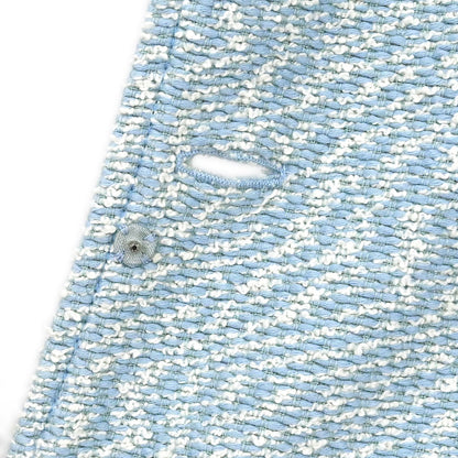 Chanel 1996 Tweed Coat Light Blue #42