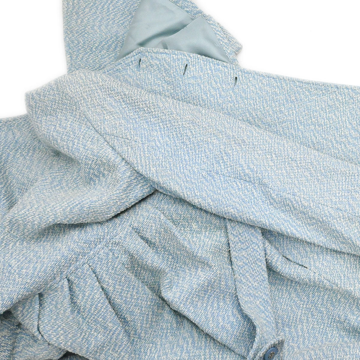 Chanel 1996 Tweed Coat Light Blue #42