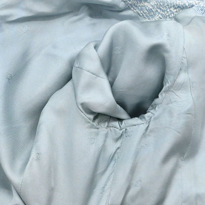 Chanel 1996 Tweed Coat Light Blue #42
