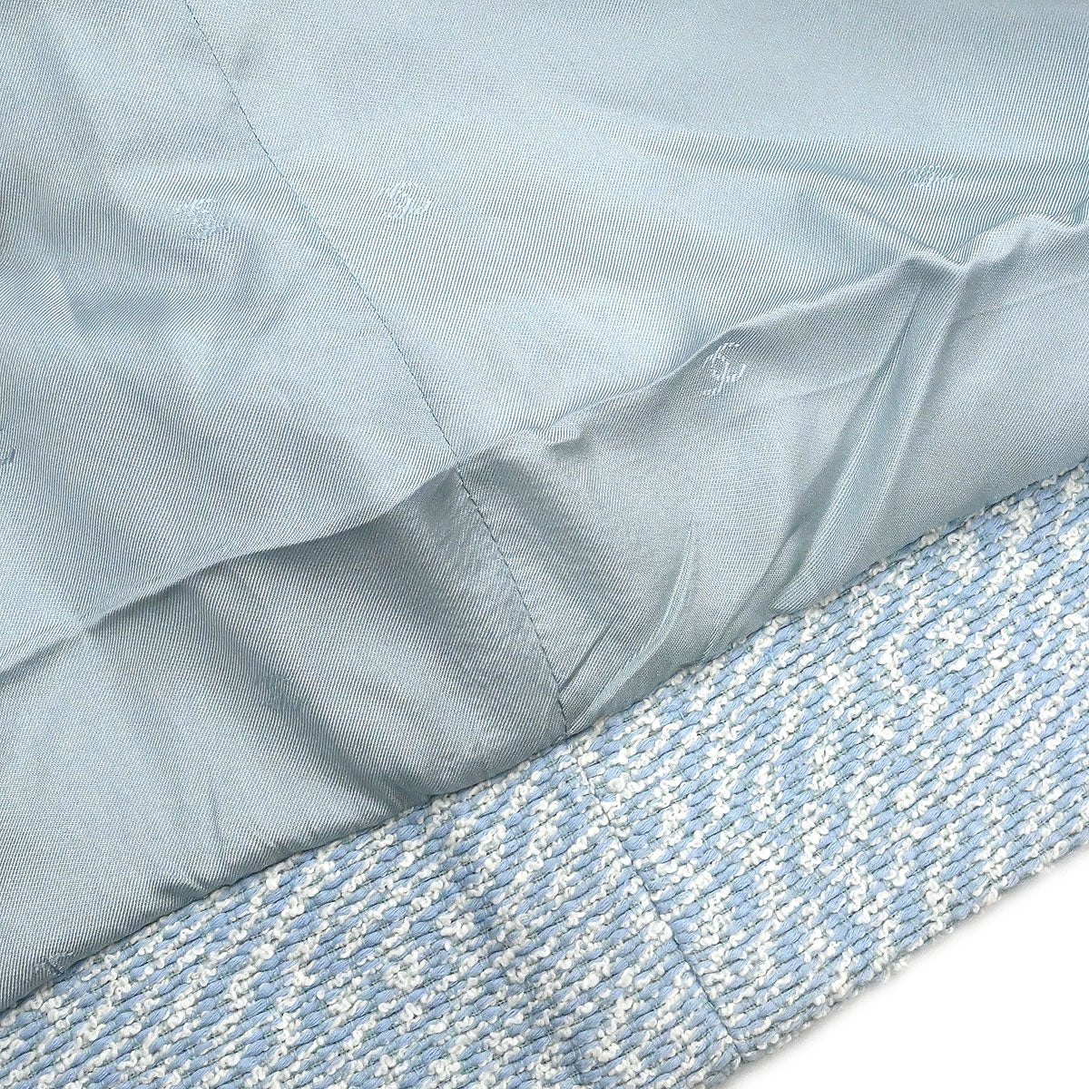 Chanel 1996 Tweed Coat Light Blue #42