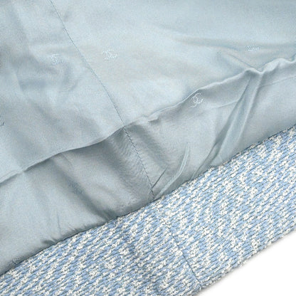 Chanel 1996 Tweed Coat Light Blue #42