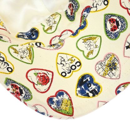 Chanel Ivory Cotton #M Cap Hat Small Good